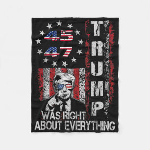 Cobertor De Velo Trump Estava Certo Sobre Tudo O Bandeira Americana