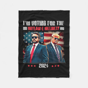 Cobertor De Velo Trump Eu estou votando no Outlaw e Hillbilly Trum
