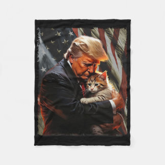Cobertor De Velo Trump Hugging An Orange Cat 2025 Make Cats Safe Ag