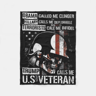 Cobertor De Velo Trump me chama veterano crânio americano (em