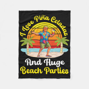 Cobertor De Velo Trump na Praia Eu Amo Pina Coladas E Enorme Praia