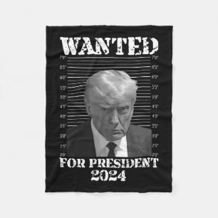 Cobertor De Velo Trump Not Guilty Mug Shot 2024 Procurado Para Pres