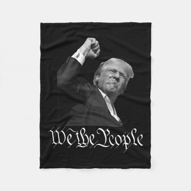 Cobertor De Velo Trump Raising Fist We The Pessoas (Frente)