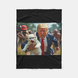 Cobertor De Velo Trump Segurando Gato Vota Trump Pets Para Voto Tru