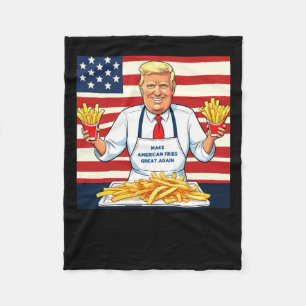 Cobertor De Velo Trump Servindo Mcdonalds Fries