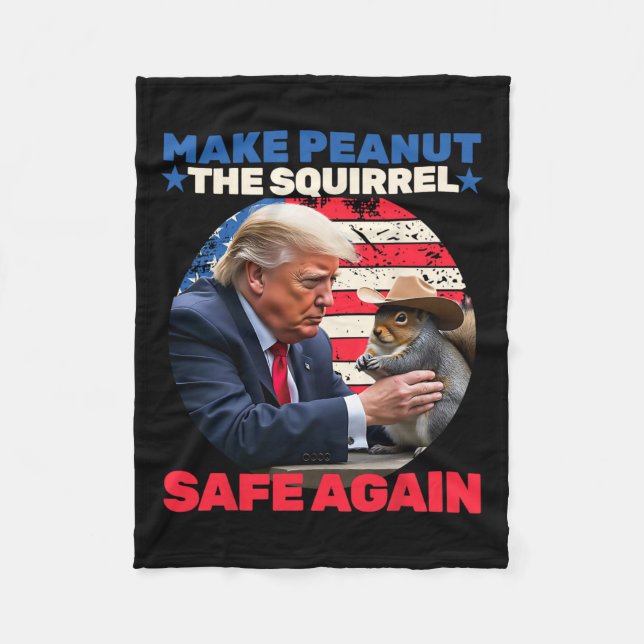 Cobertor De Velo Trump Squirrel Torna o Esquilo de amendoim seguro  (Frente)
