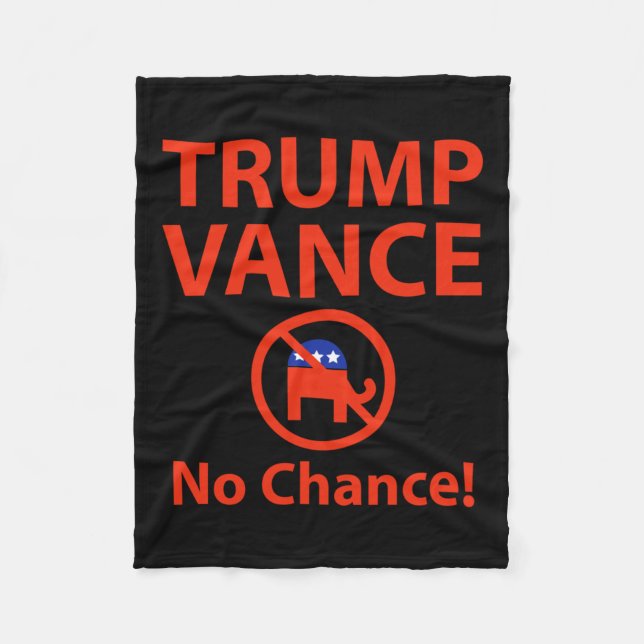 Cobertor De Velo Trump Vance No Chance (Frente)