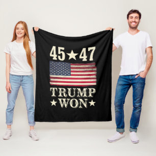 Cobertor De Velo Trump Venceu 2024 45 47º Presidente Bandeira Dos E