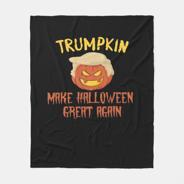 Cobertor De Velo Trumpkin Faz Excelente De Halloween De Novo - Engr (Frente)