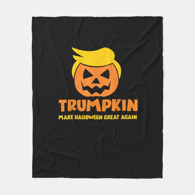Cobertor De Velo Trumpkin Faz Excelente De Halloween De Novo Jack O (Frente)