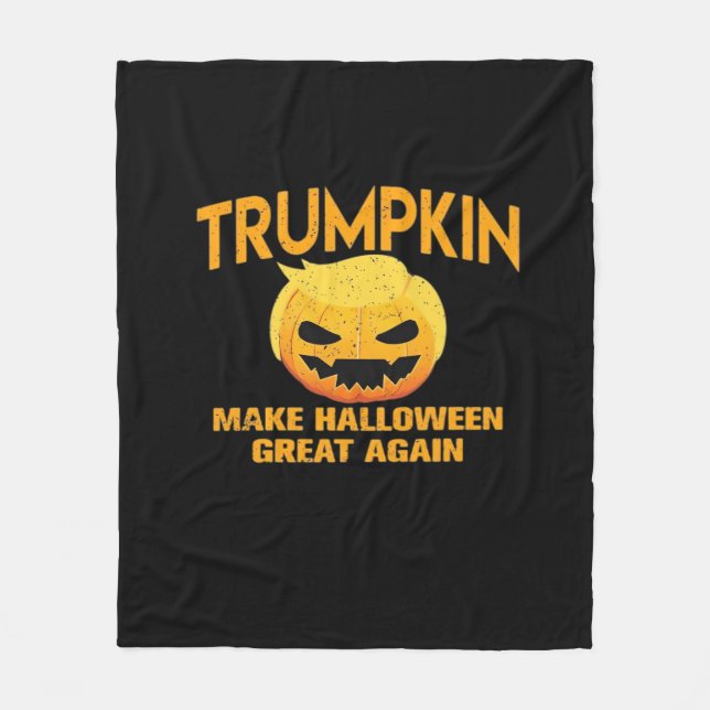 Cobertor De Velo Trumpkin Faz Excelente De Halloween De Novo - Slot (Frente)