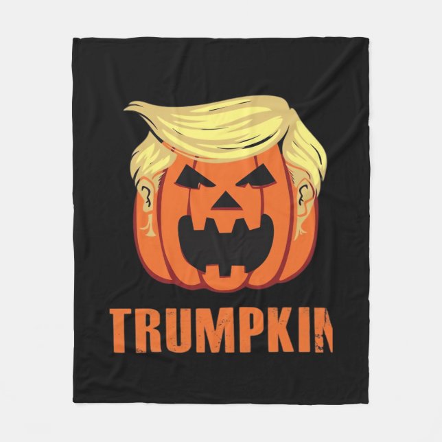Cobertor De Velo Trumpkin faz o Halloween (Frente)
