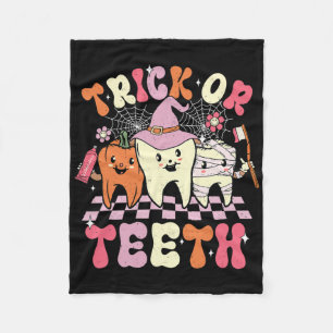 Cobertor De Velo Truque Engraçado Ou Dentes Halloween Habilita Dent
