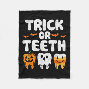 Cobertor De Velo Truque Ou Dentes De Halloween Engraçados Dentistas