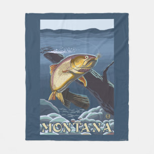 Cobertor De Velo Truta que pesca o secção transversal - Montana