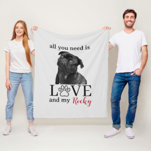 Cobertor De Velo Tudo o que Você Precisa é Amor e Meu Cachorro – No