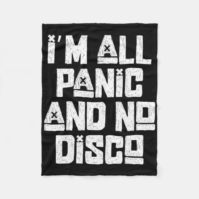 Cobertor De Velo Tudo Pânico Sem Discoteca Divertido Emo Ansiedade  (Frente)