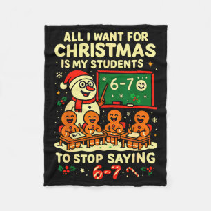 Cobertor De Velo Tudo Que Eu Quero Para O Natal É Que Meus Alunos P