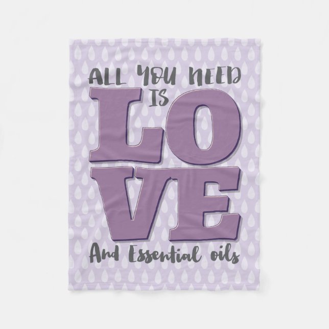 Cobertor De Velo Tudo que você precisa é AMOR e ÓLEOS (Frente)