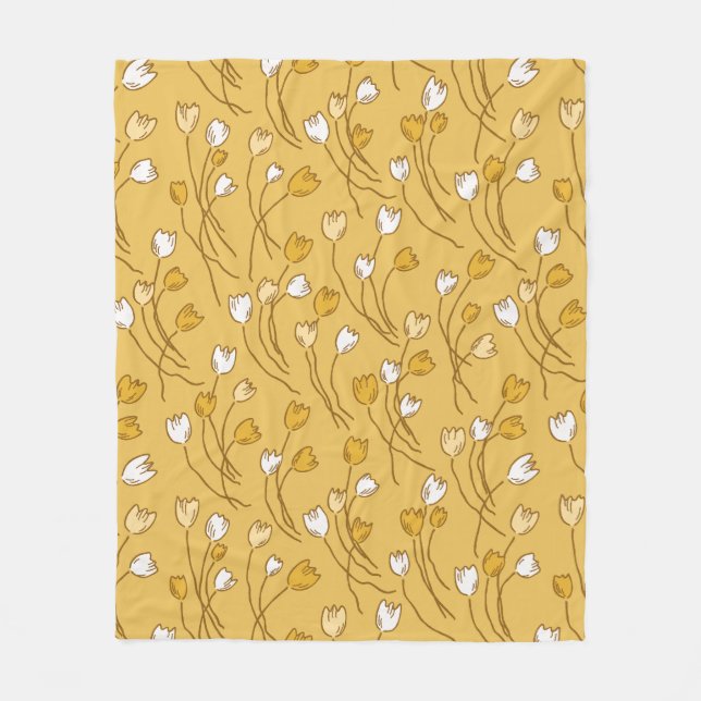 Cobertor De Velo Tulip Garden Fleece Blanket (Frente)