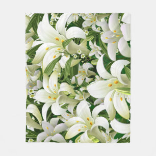Cobertor De Velo Tulipas de Flor Selvagem: Padrão de Estilo de Aqua