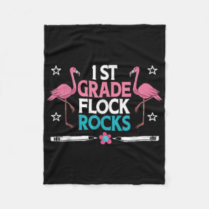 Cobertor De Velo Turma da 1ª Série Flock Rocks Flamingo Professor A