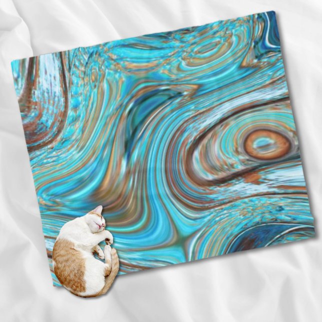 Cobertor De Velo turquesa azul-de-fazenda Turquesas de madeira (farmhouse teal blue Woodgrain turquoise swirls Fleece Blanket)