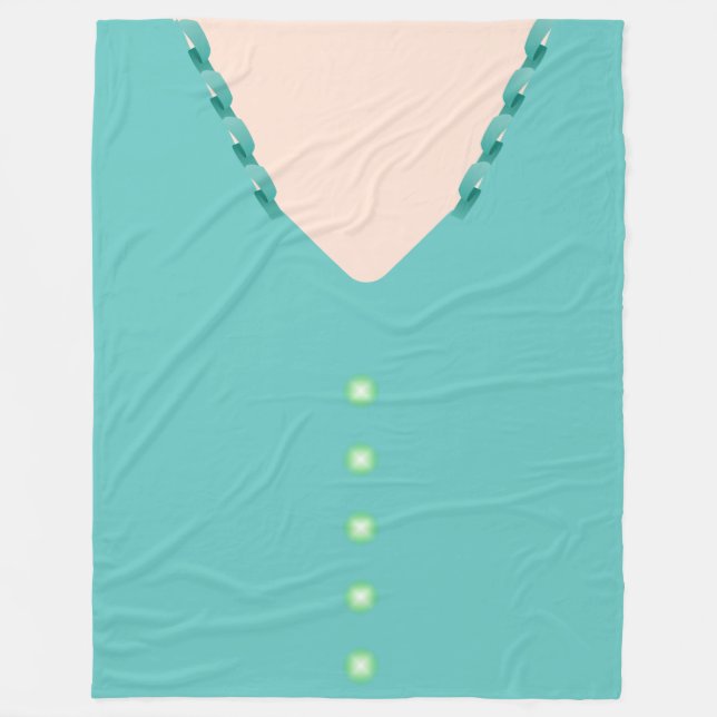 Cobertor De Velo Turquesa branca 🎀 Bola de Lugar (Frente)