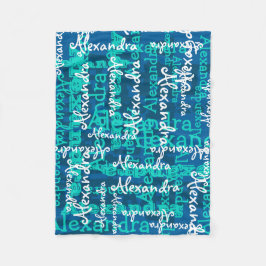 Cobertor De Velo Turquesa Congelada Gelada Azul Garra Colagem