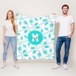 Cobertor De Velo Turquesa feminina O campo de futebol é o meu lugar