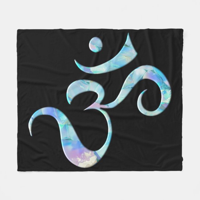 Cobertor De Velo Turquesa Mármore Om (Frente (Horizontal))