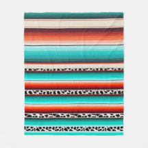 Turquesa Ocidental Terracotta Stripes Impressão