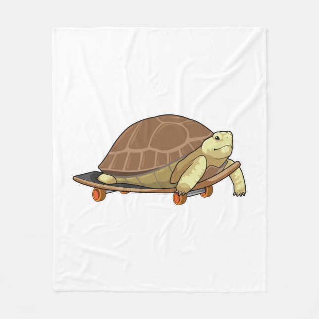 Cobertor De Velo Turtle as Skater with Skateboard (Frente)