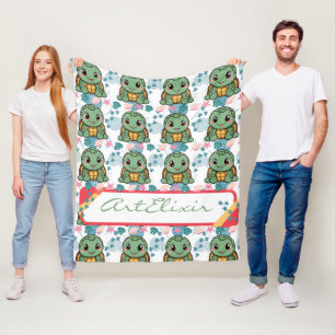 Cobertor De Velo Turtle Cute Kawaii