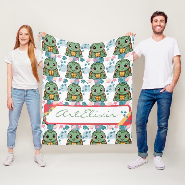 Cobertor De Velo Turtle Cute Kawaii (In Situ)