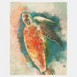 Cobertor De Velo Turtle Fleece Blanket