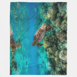 Cobertor De Velo Turtle Fleece Blanket