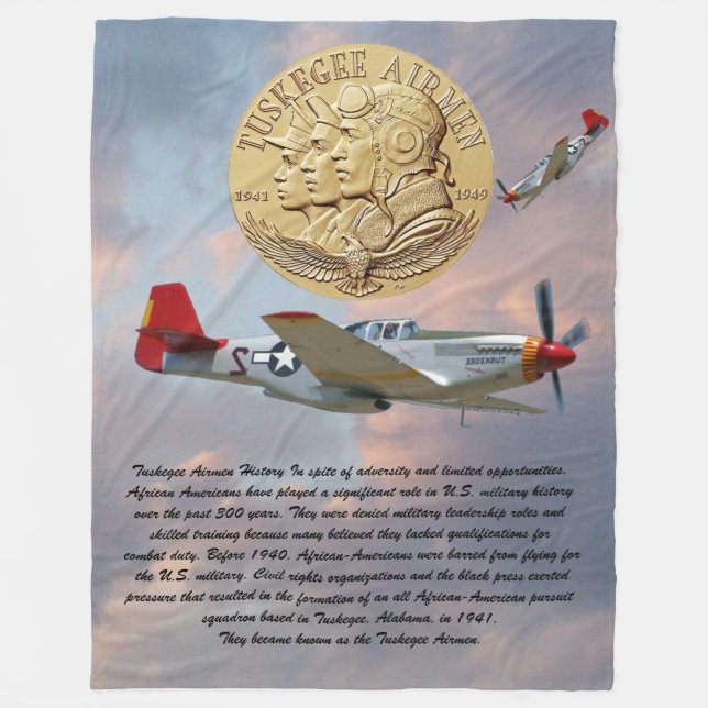 Cobertor De Velo Tuskegee Airmen COIN (Frente)