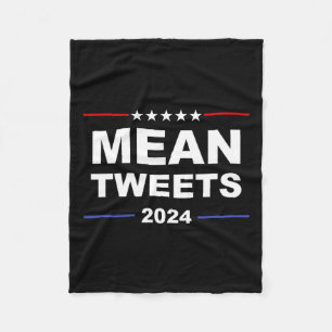 Cobertor De Velo Tweets Médios & Trump 2024 Gear Político Gop F