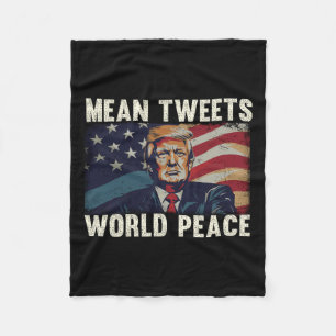 Cobertor De Velo Tweets sobre o Patriótico Donald Trump da Paz Mund