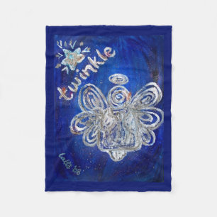 Cobertor De Velo Twinkle Guardian Angel Custom Fleece Blanket