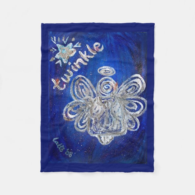 Cobertor De Velo Twinkle Guardian Angel Custom Fleece Blanket (Frente)