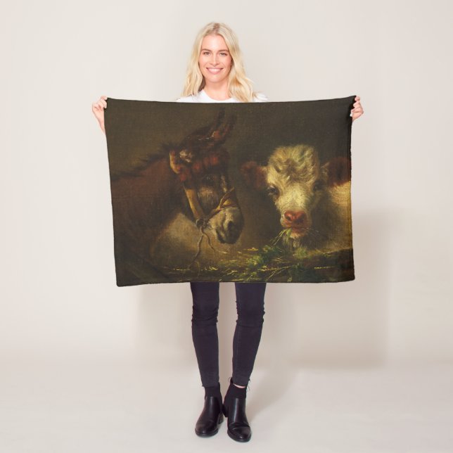 Cobertor De Velo Two Friends (Donkey and Lamb) (Farm Animals) (In Situ)