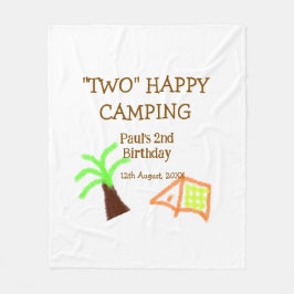 Cobertor De Velo Two happy camping 2nd birthday tree camp kids