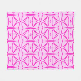 Cobertor De Velo Two Toned Pink Pattern Fleece Blanket