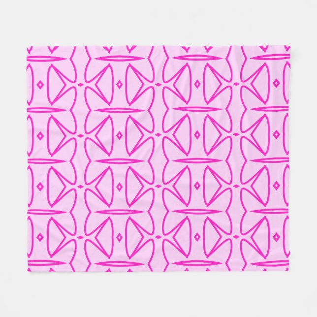 Cobertor De Velo Two Toned Pink Pattern Fleece Blanket (Frente (Horizontal))
