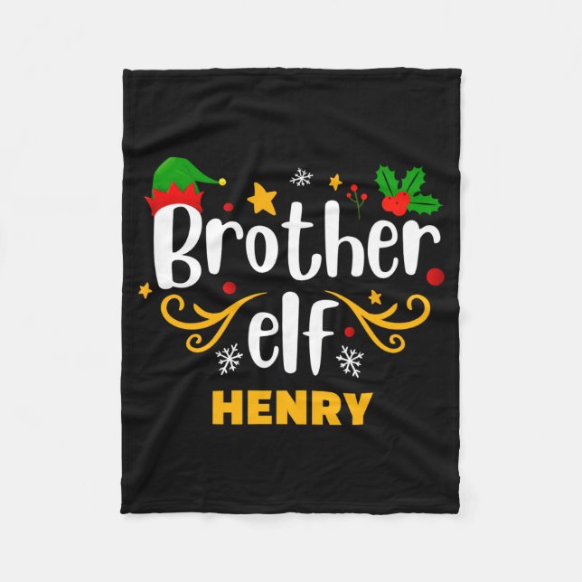 Cobertor De Velo Tygraphy Brother Elf Fun Family Matching  (Frente)