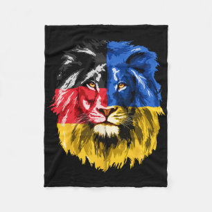 Cobertor De Velo Ucrânia Alemanha Bandeira Leão Deutschland Ucrania