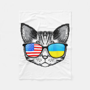 Cobertor De Velo Ucrânia Bandeira dos EUA Raízes Gato Ucraniano Ame