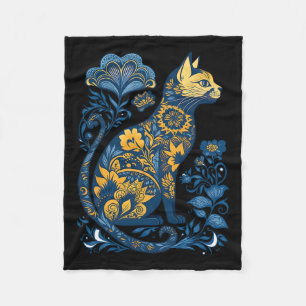 Cobertor De Velo Ucrânia Cat Floral Vintage Bandeira Ucraniana E Vy